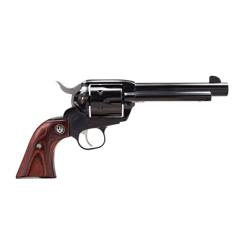 RUGER VAQUERO BLUED 45 COLT S/A REV 5.5″ WD GRPS