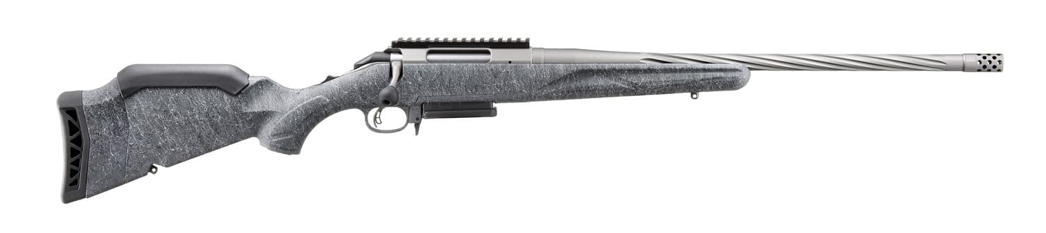 RUGER AMERICAN G2 243WIN RFL 22″ GRY SPLATTER 3RD