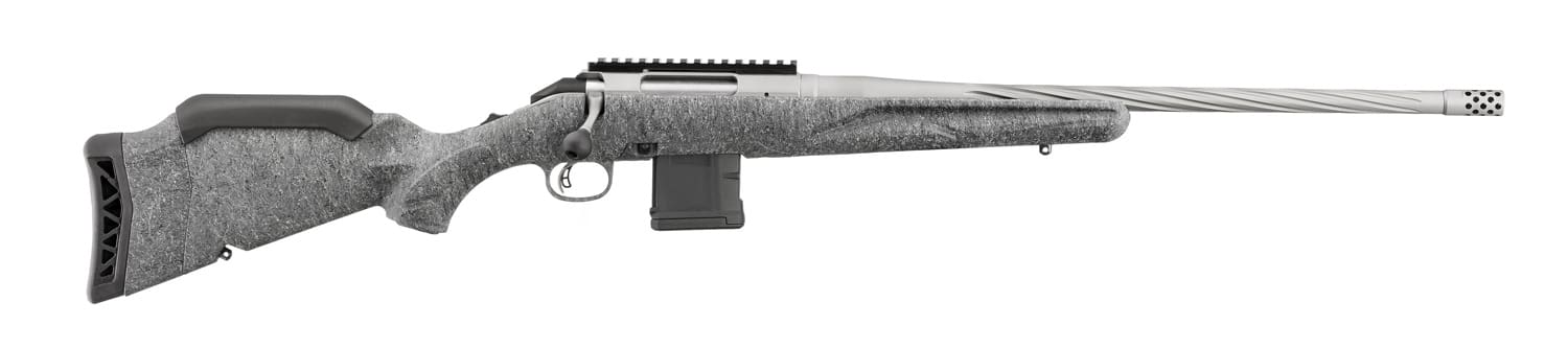 RUGER AMERICAN G2 223REM 20″ SPIRAL FLUTD GRAY SPLATTER 10RD