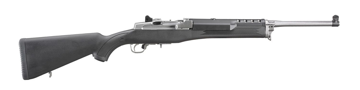 RUGER MINI-14 RANCH RIFLE 5.56 18.5″ STS BLK SYNTH 5RD