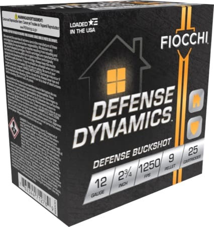 FIOCCHI HOME DEFENSE 12G 2-3/4″ 9 PELLET BUCKSHOT 25RDBX 250RD CASE
