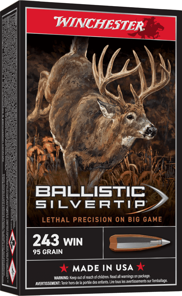 WINCHESTER BALLISTIC SILVERTIP 243WIN 95GR 20RD BX 200RD CASE