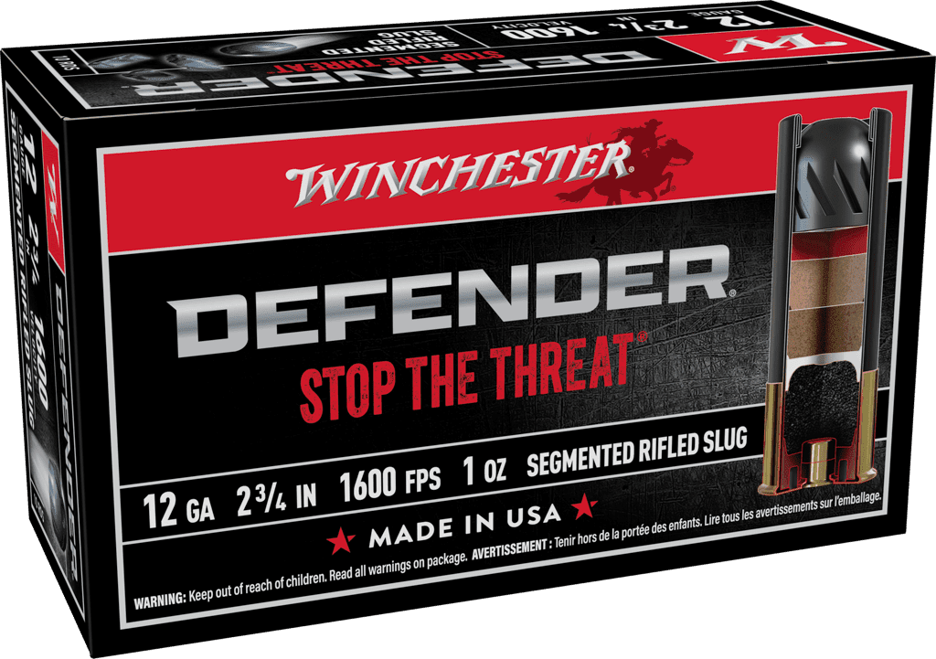 WINCHESTER DEFENDER 12G 2 3/4″ 1OZ SLUG 10RD BX 100RD CASE