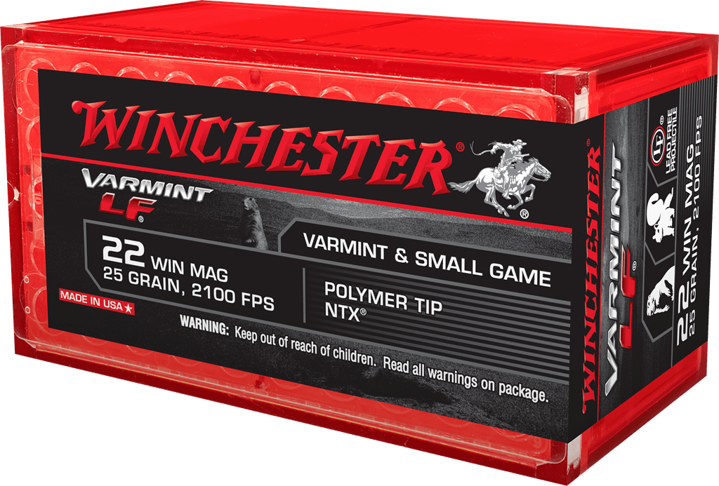 WINCHESTER VRMNTLF 22WM 25GR POLY TIP 50RD
