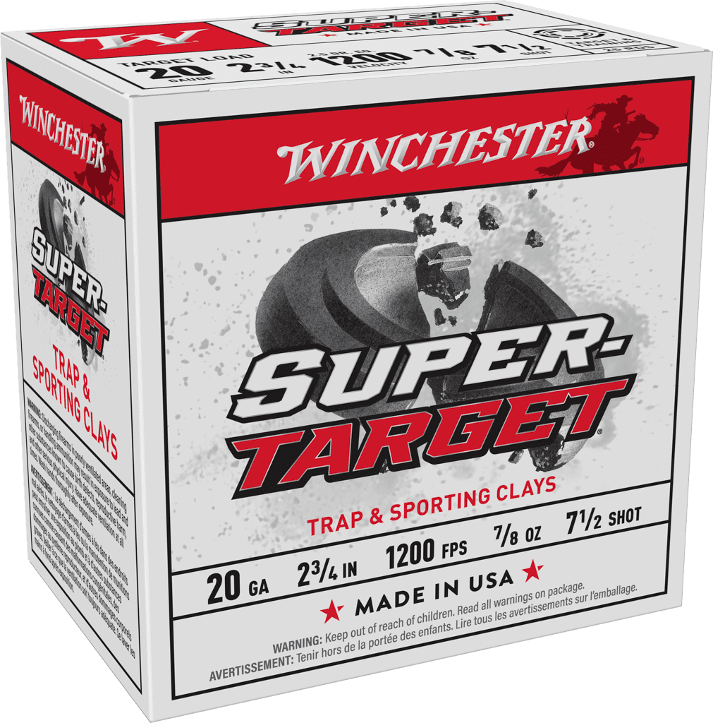 WINCHESTER SUPER TARGET 20 GA 7/8OZ 7.5 SHOT 25RD BX 250RD CASE