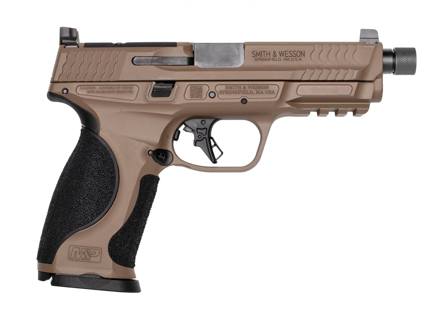 SMITH & WESSON M&P M2.0 METAL OR NTS FDE 9MM 4.625″ T.B. 2-17RD