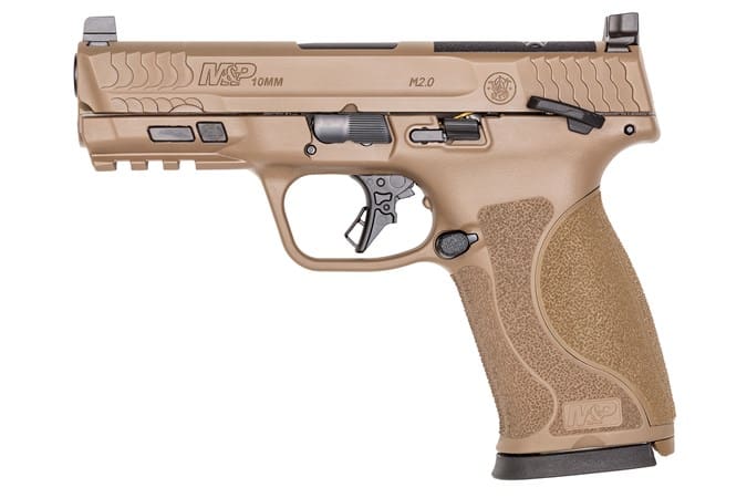 SMITH & WESSON M&P 10MM M2.0 PSTL FDE 4″ 2-15RD MAGS