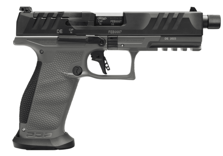 WALTHER PDP PRO SD FULL SIZE 9MM PSTL BLK/TNG GRY 5.1″ T.B. 3-18RD MAGAZINES