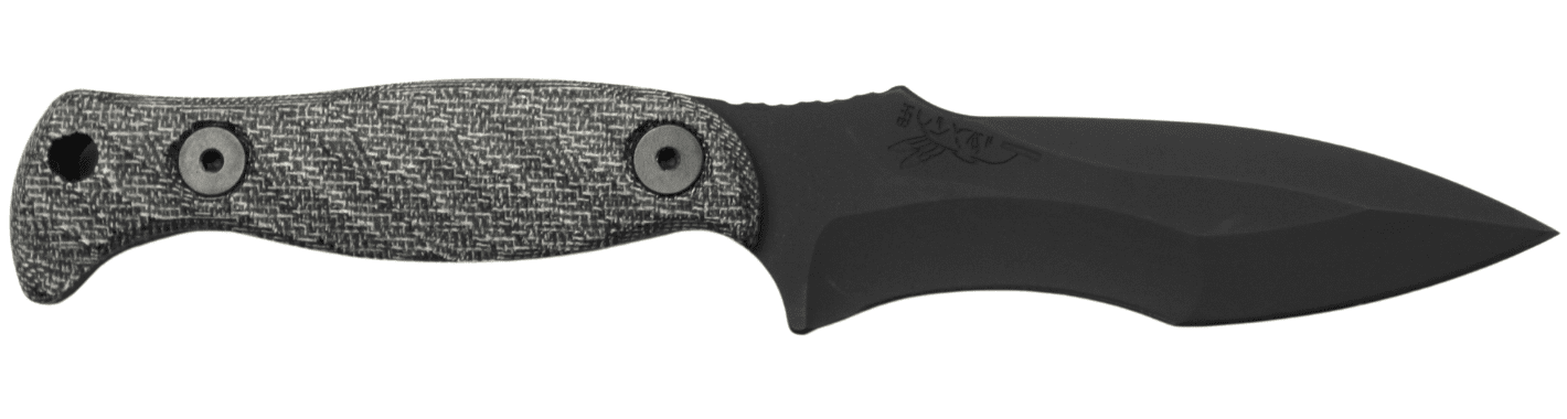 HALF FACE BLADES EXTREMIS 3.5″ BLADE, 7.5″OA, S45VN STEEL, ARMOR BLK, GRAY MICARTA GRIP