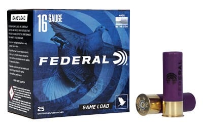 FEDERAL 16GA 2-3/4″ 2-1/2DE 1OZ 6 25 RD/BX 10 BX/CS