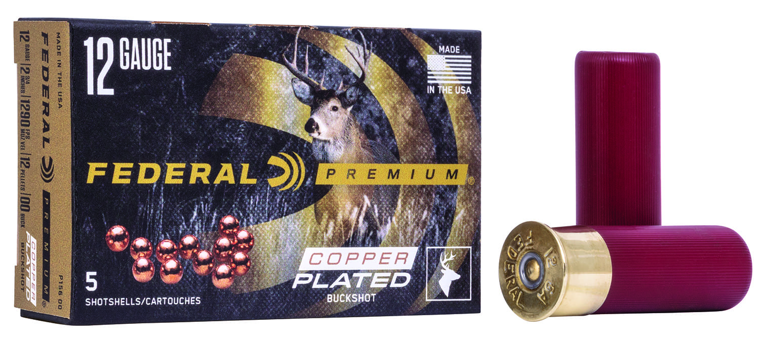 FEDERAL 12GA 3″ MAG. 41 PELLETS-4 BUCK 5 RD/BX 50 BX/CS