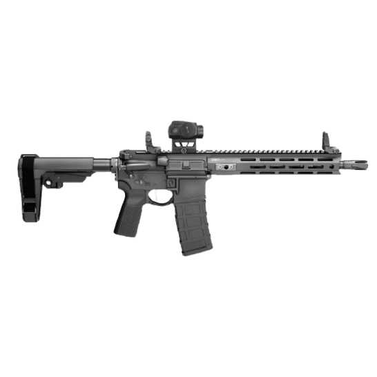 SPRINGFIELD ARMORY SAINT VICTOR GEAR PAC 5.56 11.5″ PISTOL, SBA3, BLACK, FLIP UPS, 4-30RD