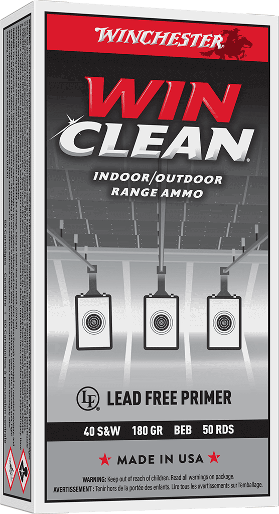 WINCHESTER 40 S&W SUPER-X TARGET WINCLEAN 180 GR 50 RD/BX 10 BX/CS