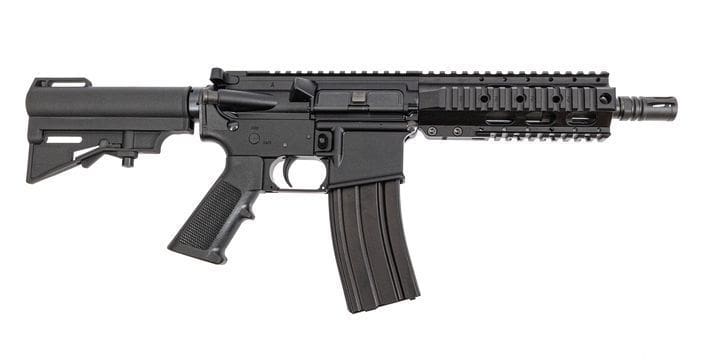DPMS DP-15 KITTY KAT 5.56 7.5″ A4 QUAD RAIL, CAR STYLE BRACE 1-30RD