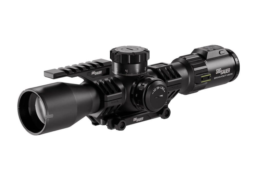 SIG SAUER BRAVO6T BDX 3-18X44 BLACK 35MM TUBE, ILLUMINATED MRAD, DIGITURRET ALPHA5 MOUNT INCLUDED