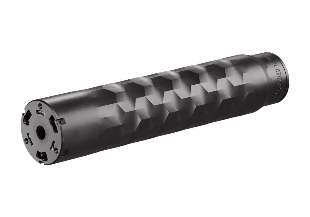 SIG SAUER TINCAN30 30 CAL SUPPRESSOR BLACK HUB TAPER DT MOUNT, 3D PRINT TITANIUM 5/8X24