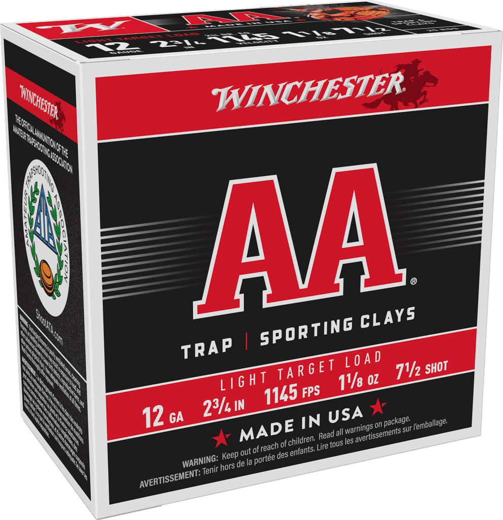 WINCHESTER AA LIGHT TARGET 12GA 2-3/4″ 1-1/8OZ #7.5 25RD BX 250RD CASE