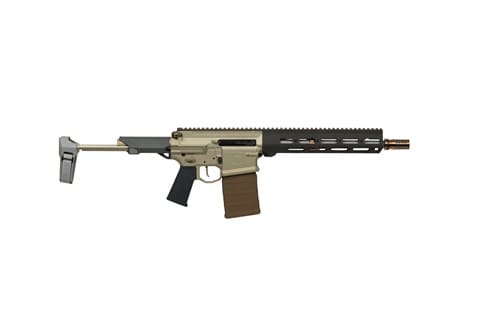 Q BOOMBOX 8.6 BLACKOUT PISTOL 12″ BBL, BRACE, GRAY ACCENTS 20RD MAG