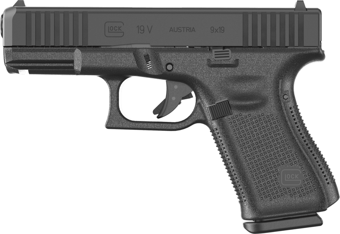 GLOCK 19 V 9MM PISTOL 4″ BLACK FXD 5.5 3-10RD MAGS