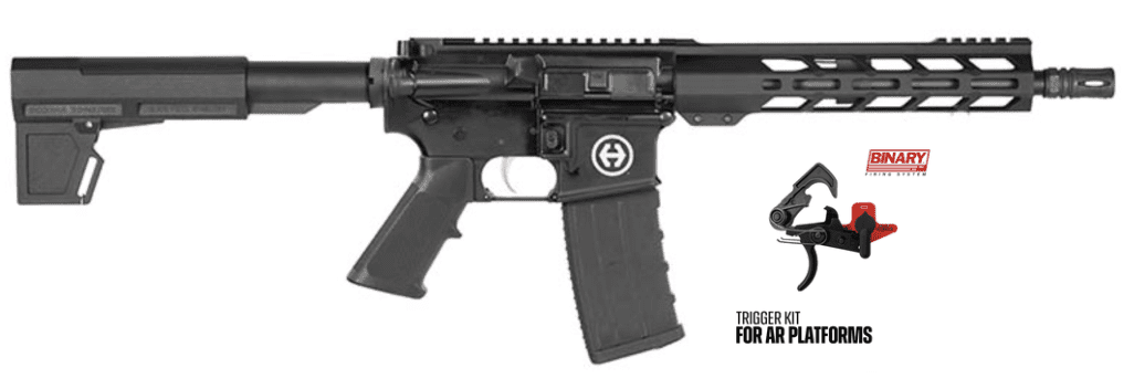 HI POINT HP15 5.56 PISTOL 10.5″ BLACK, 9.5 MLOK, FRANKLIN BINARY INSTALLED, 1-30RD MAG