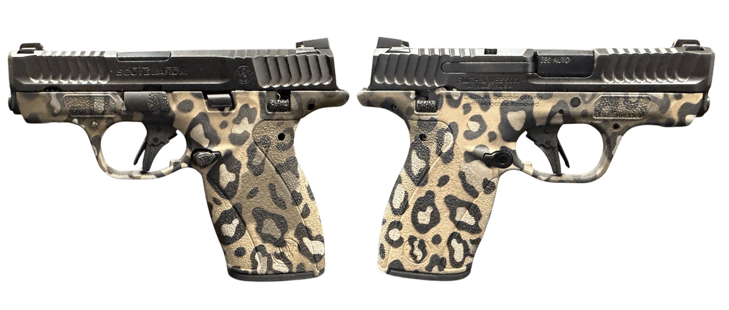 SMITH & WESSON BODYGUARD 2.0 MS LEOPARD PRINT 380ACP 2.75″ BLK 1-10RD 1-12RD
