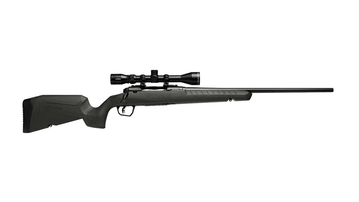 SAVAGE AXIS 2 XP 243WIN RIFLE BOLT 22″ GREEN/BLACK SCOPE INCLUDED 1-4RD