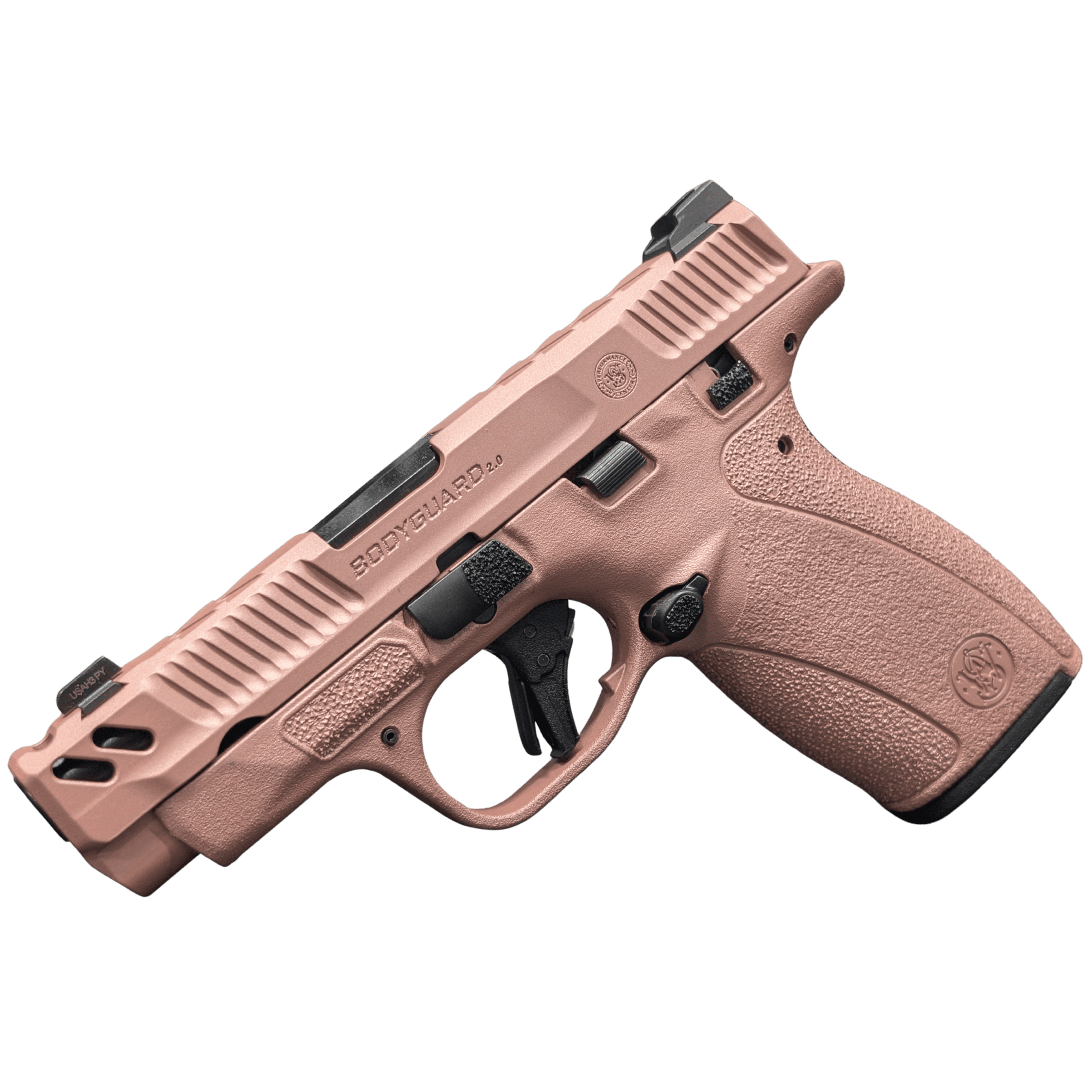 SMITH & WESSON PC BODYGUARD 2.0 CARRY COMP ROSE GOLD 380ACP PISTOL 3.1″ M.S  1-10RD, 1-12RD MAG