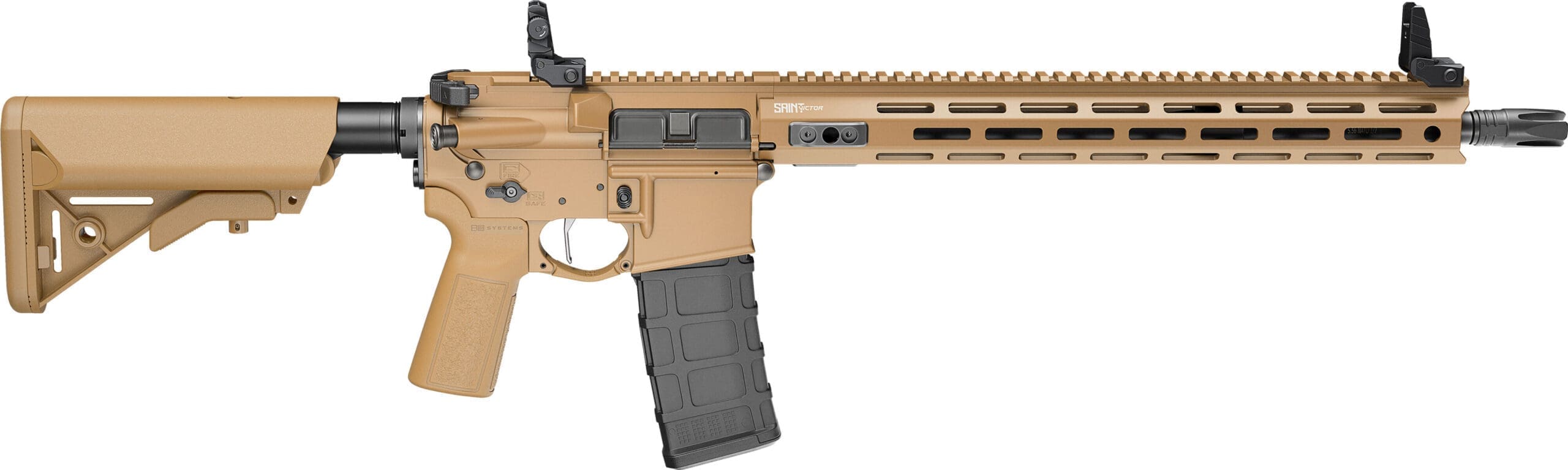 SPRINGFIELD ARMORY SAINT VICTOR V2 COYOTE BROWN 5.56 RIFLE 16″ BBL, 1-30RD MAG