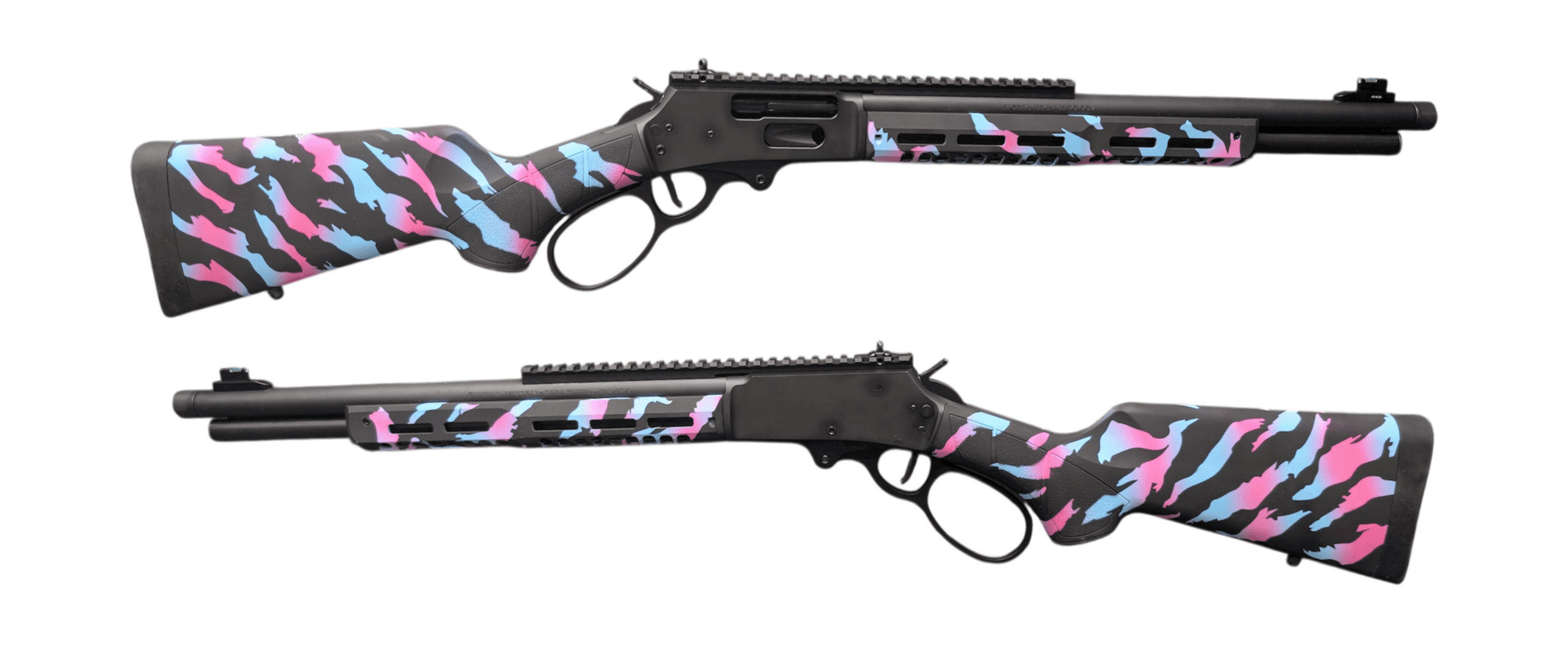 SMITH & WESSON 1854 STEALTH HUNTER MIAMI TIGER STRIPE 45LC LEVER ACTION 16.3″ 8+1RD