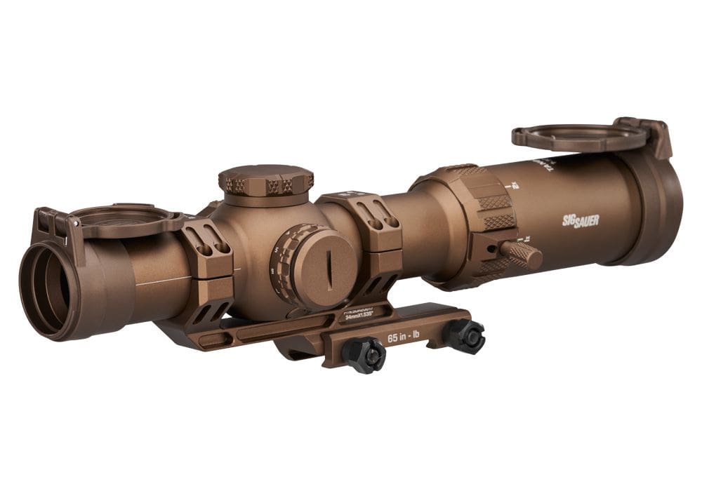 SIG SAUER TANGO MSR 1-10X26 34MM FFP ILLUMINATED RETICLE, .5MOA, COYOTE W/ MOUNT