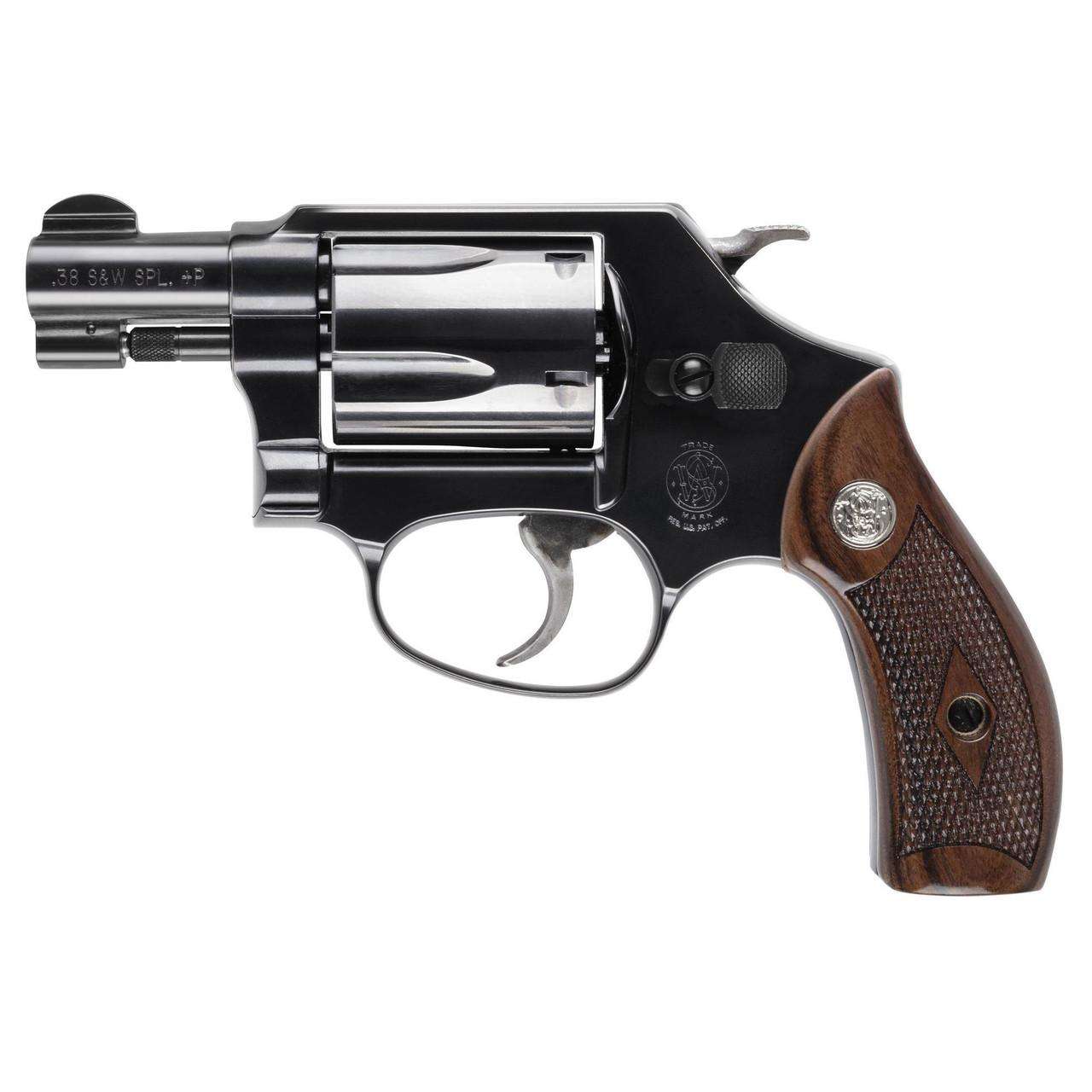 SMITH & WESSON MODEL 36 38SPL REVOLVER 1.88″ BLACK/WOOD NO LOCK 5RD CA COMPLIANT