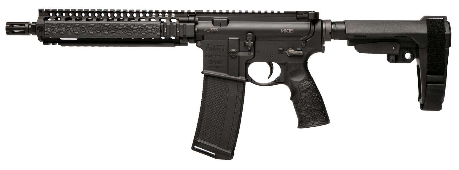 DANIEL DEFENSE MK18 5.56MM Pistol RIS II RAIL Black  10.3″ SBA3 1-32RD MAG