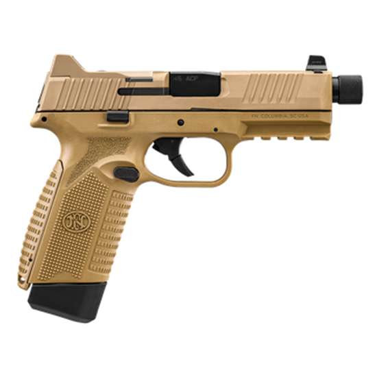 FN 545 TACTICAL 45ACP 4.71″ FDE NS 1-15RD 1-18RD MAGS