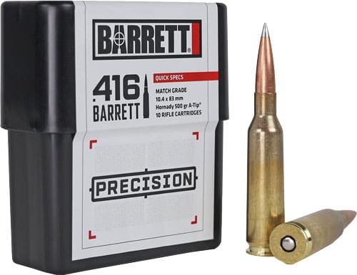 BARRETT 416 BARRETT AMMO 500GR – HORNADY A-TIP 10RD 8BX/CS