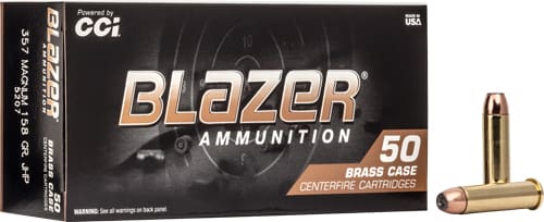 CCI BLAZER BRASS 357 MAG – 158GR JHP 50RD 20BX/CS