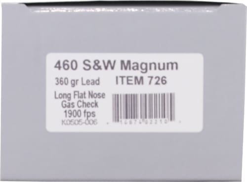 UNDERWOOD 460 SW MAG 360GR - FLAT NOSE 20RD 10BX/CS - Image 2