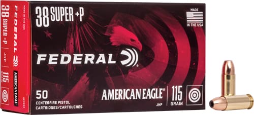 FEDERAL AE 38 SUPER +P 115GR – JHP 50RD 20BX/CS