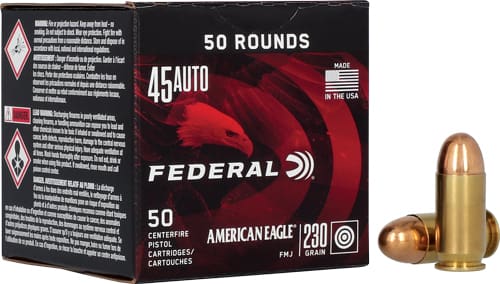 FEDERAL AE 45 ACP 230GR FMJ – 50RD 10BX/CS