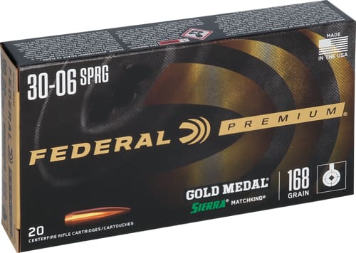 FEDERAL GOLD MEDAL 30-06 168GR – MATCHKING 20RD 10BX/CS