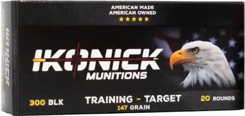 IKONICK USA 300 BLACKOUT 147GR – FMJBT 20RD 25BX/CS