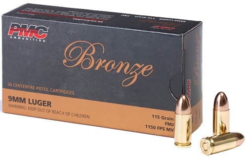 PMC 9MM LUGER 115GR FMJ – 50RD 20BX/CS