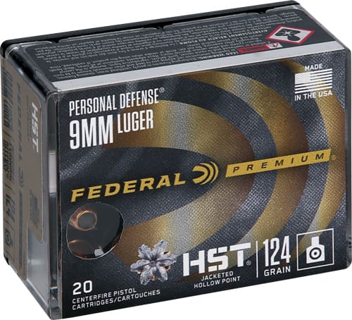 FEDERAL PREMIUM 9MM LUGER - 124GR HST JHP 20RD 10BX/CS - Image 2