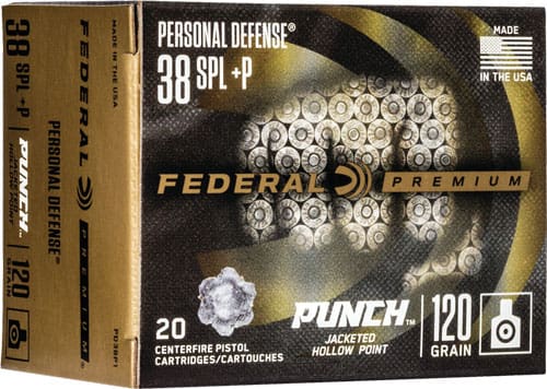 FEDERAL PUNCH 38 SPECIAL +P – 120GR JHP 20RD 10BX/CS