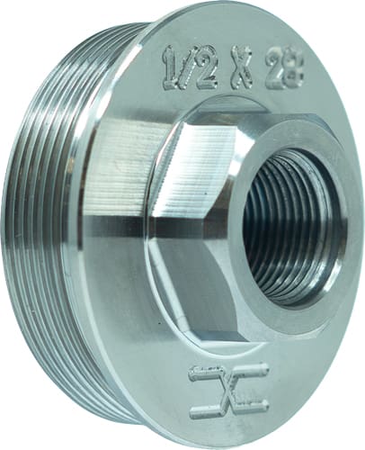 FAXON 1/2X28 DIRECT THREAD TO – HUB ADAPTER TITANIUM