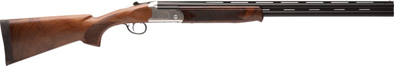 STEVENS 555E O/U 20GA 26″ MC5 – SILVER ENGRAVED/WALNUT