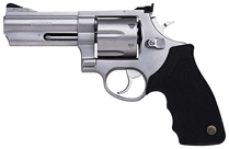 TAURUS 44 44MAG 4″ AS 6-SHOT – PORTED STAINLESS RUBBER
