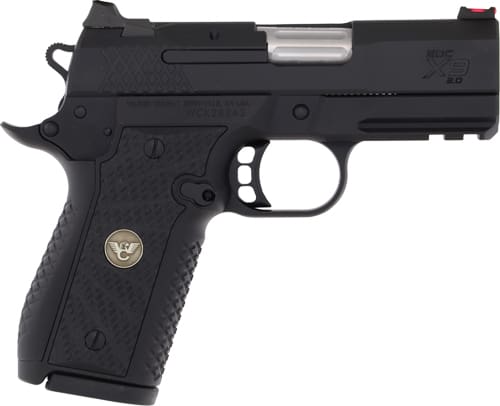WILSON EDC X9 2.0 9MM 3.25″ – LIGHT RAIL 15RD BLACK ARMOR.
