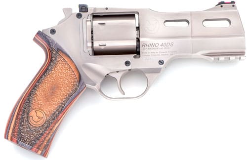 CHIAPPA RHINO 40DS 357MAG – 4″ ADJ. SIGHT CHROME/WALNUT.