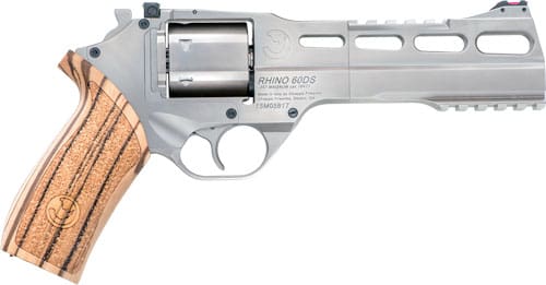 CHIAPPA RHINO 60DS 357MAG – 6″ ADJ. SIGHT CHROME/WALNUT.