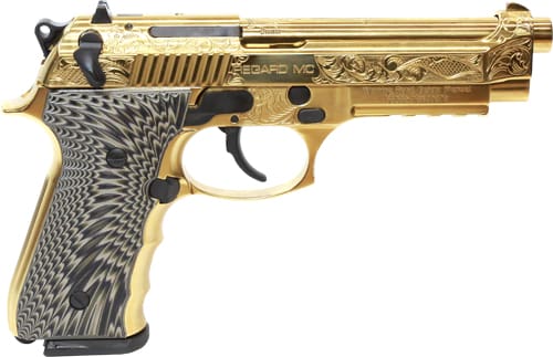 GIRSAN REGARD MC DELUXE 9MM – ADJ SIGHT 18RD GOLD ENGRAVED